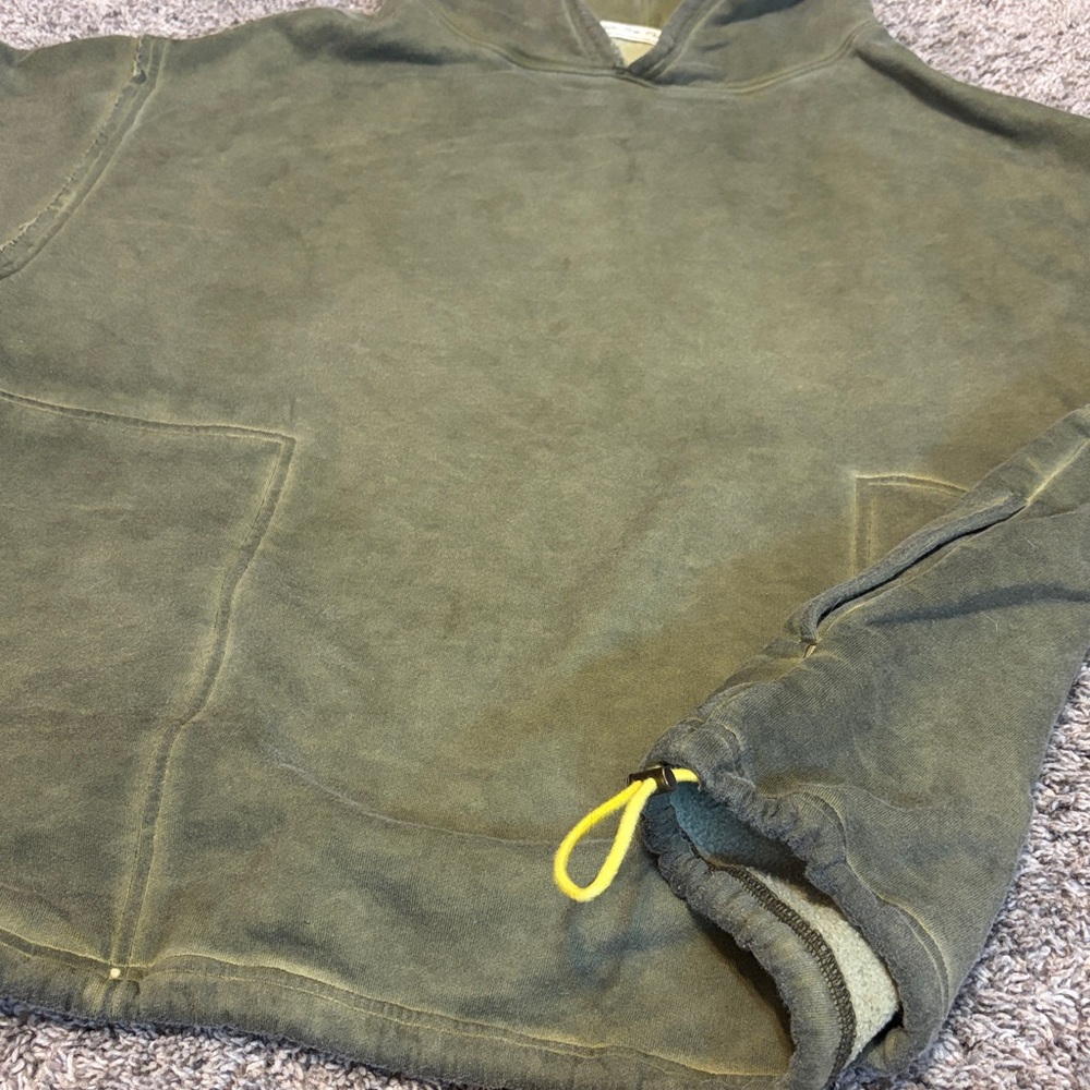 Free People We The Free Olive Short Sleeve Oversized Slouchy Hoodie XS - Picture 6 of 6